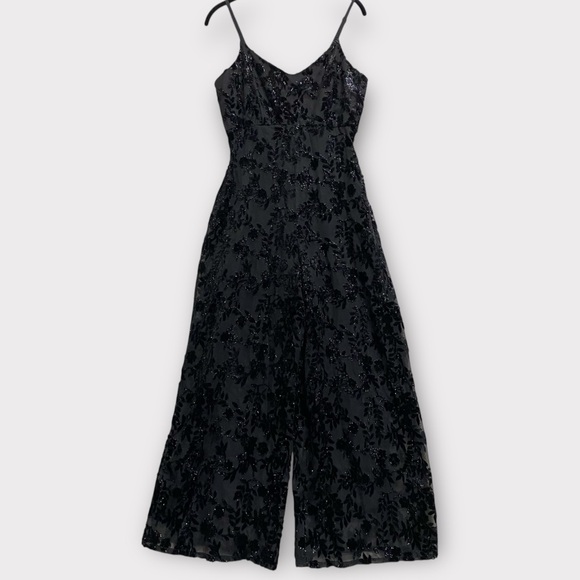 Betsey Johnson Pants - Vintage Betsey Johnson Luxe Women’s Jumpsuit Small Wide Leg Mesh Whimsigoth